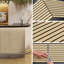 Ensemble de 2 panneaux muraux décoratifs 3D en bois 94,5 "x 12" Peel & Stick (ensemble de 2)-129492297