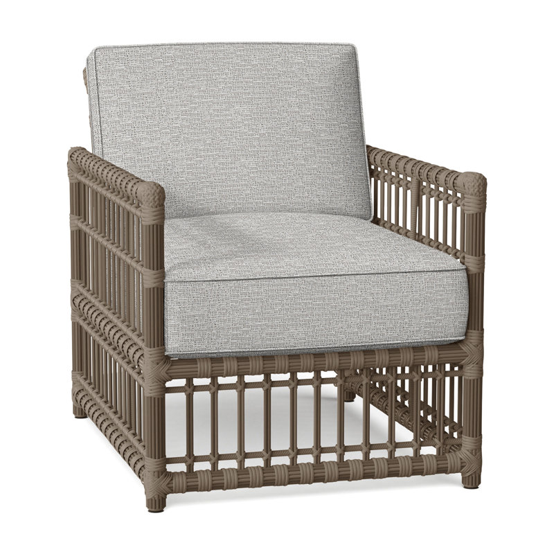 Newport Arm Chair with Cushions, Welt, Newport #66 Burlap, Tweed Toffee