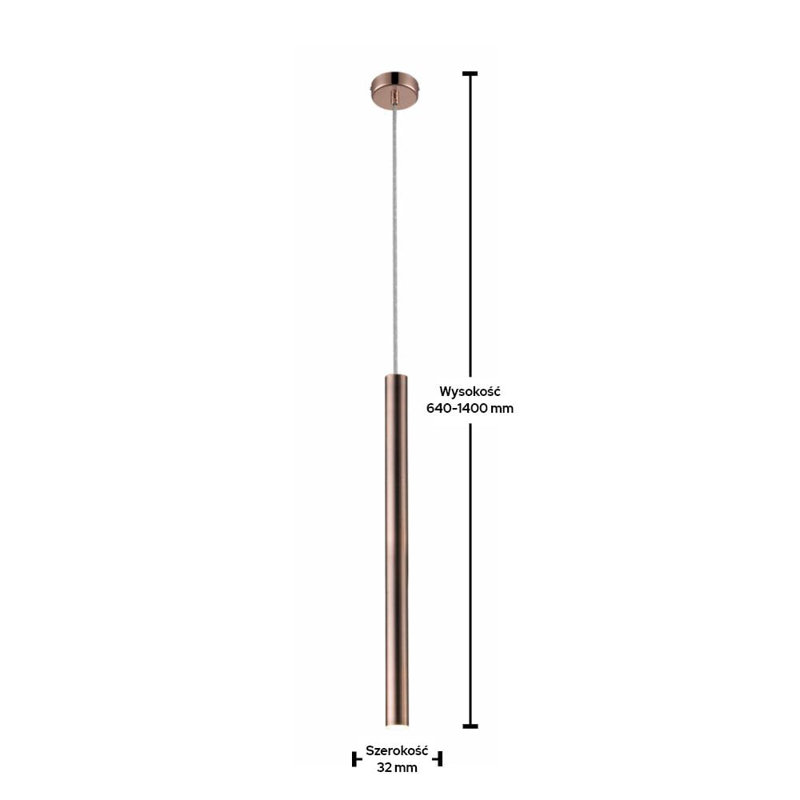 Denslowe 1 - Light LED Single Pendant, Copper