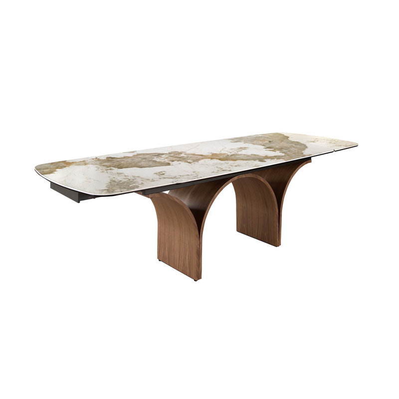 Extendable Marble Top Dining Table