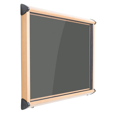 Shield Wood Effect Exterior Showcases Wall Mounted Bulletin Board