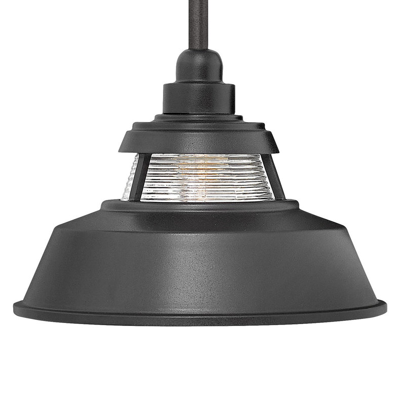 Troyer 1-Light Outdoor Wall Lantern, 10" H x 10" W x 10" D, Black