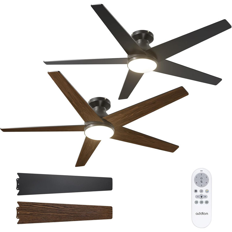 52 Inch Nickel Dual Head Ceiling Fan with Light and Remote