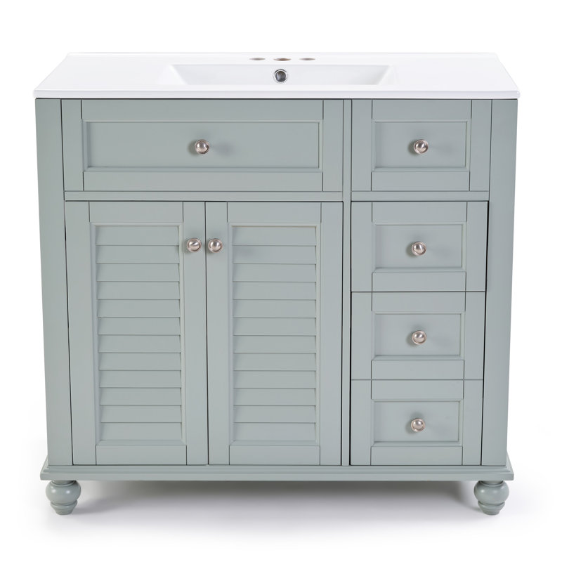 36 Inch Washbasin Cabinet, Gray