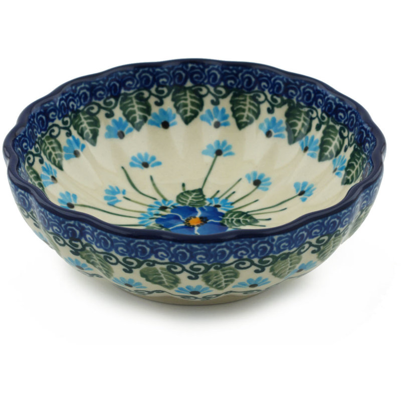 Forget Me Not Stoneware Rice Bowl