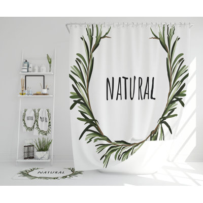 Nelma Polyester Shower Curtain Set