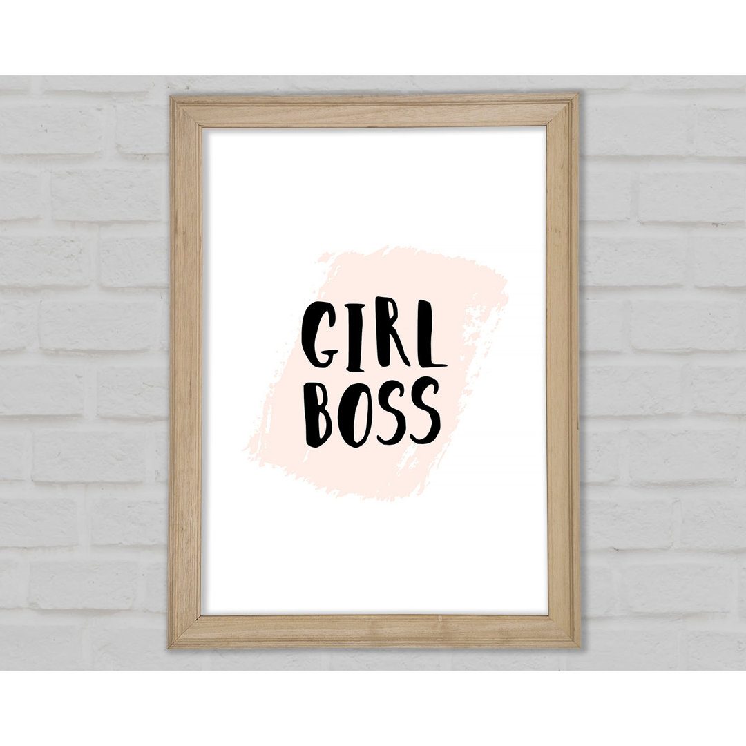 Girl Boss - Einzelner Bilderrahmen Kunstdrucke