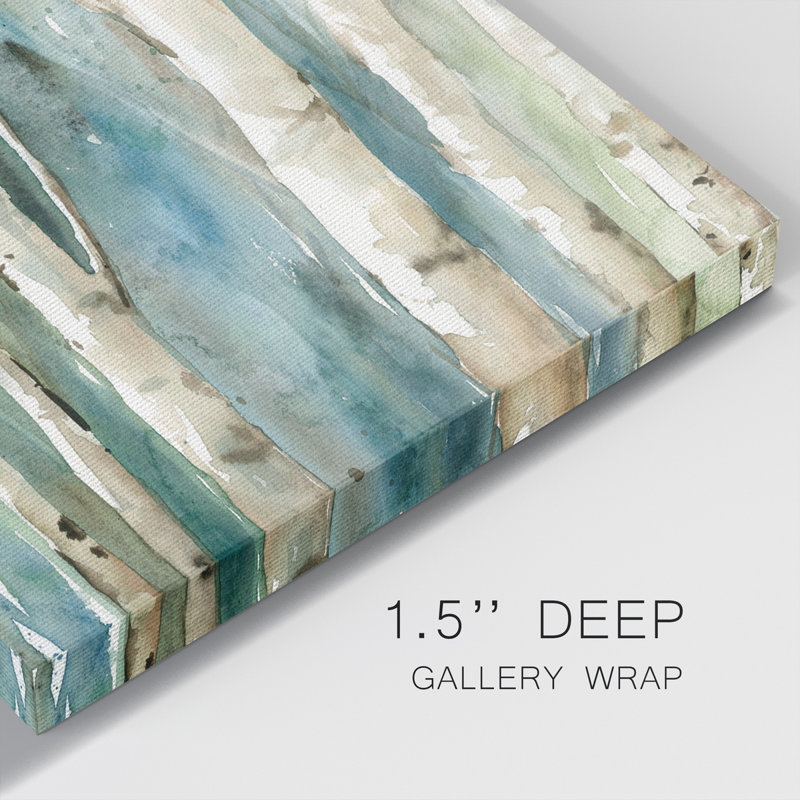 Birch River Walk - ensemble de 3 peintures sur toile tendue, H 36 po x l 72 po x P 1 po