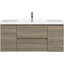 Meuble-lavabo mural peu encombrant avec lavabo élégant et rangement abondant-878895994