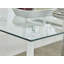 Edzard Cosmic Luxury Glass and Chrome Dining Table Set with 4 Quilted Faux Leather Dining Chairs-1450936404