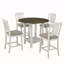Table de salle à manger pliable à rallonge avec espace de rangement, table de salle à manger pour 4 personnes avec 4 chaises, convenant aux petits restaurants et aux salons, peu encombrante, en bois massif