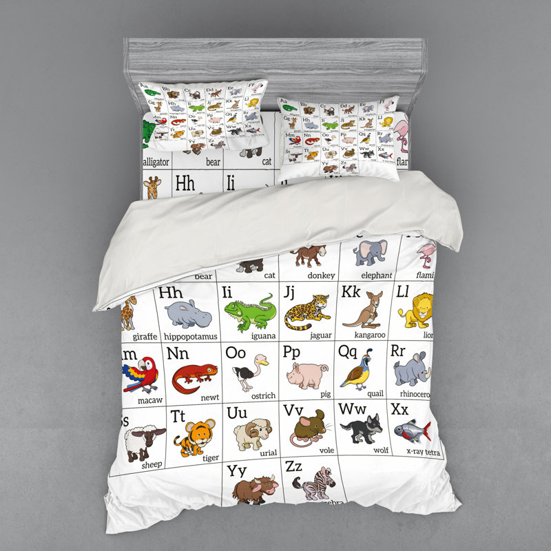 Ensemble de housse de couette éducatif, Housse de couette grand + 3 pièces supplémentair