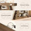 Console de 63 pouces, table d'entrée en bois avec tablettes de rangement