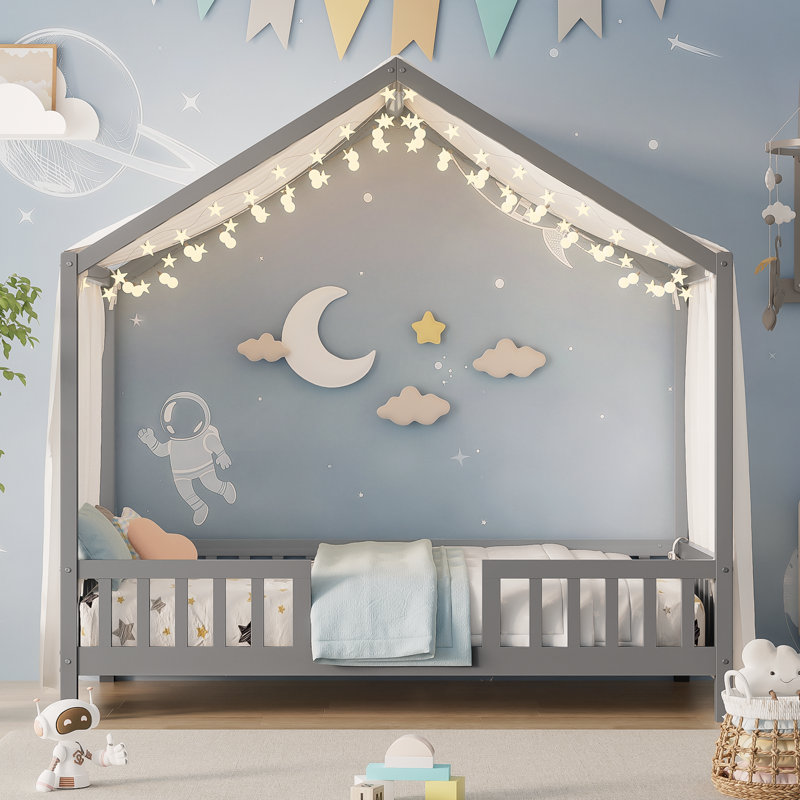 Lit sur pied avec baldaquin Montessori