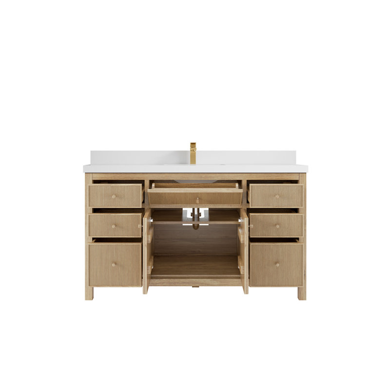 Ensemble de meuble-lavabo simple 60 "60", Blanc pur