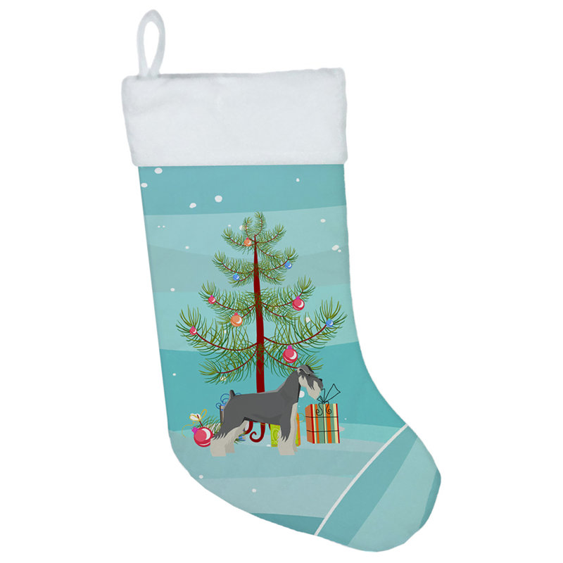 Chaussette de noël joyeux de noël, Schnauzer