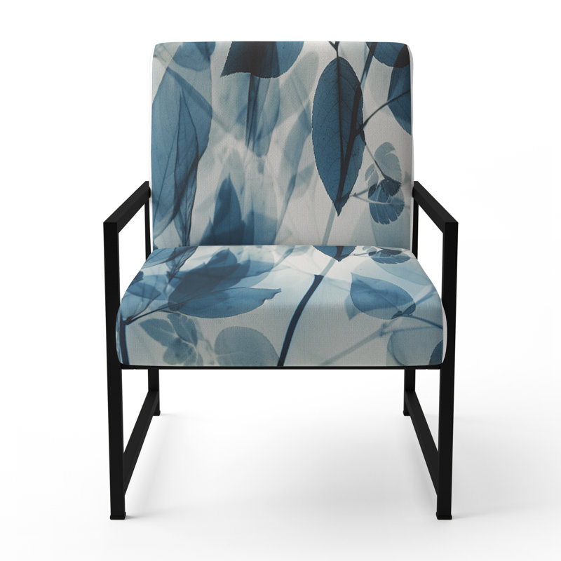 Chaise à accoudoirs contemporaine, fauteuil décoratif tapissier Botanical Vintage, Noir, noir, noir, noir