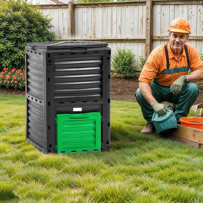 Resin Kitchen Trash Can - 80 Gallons