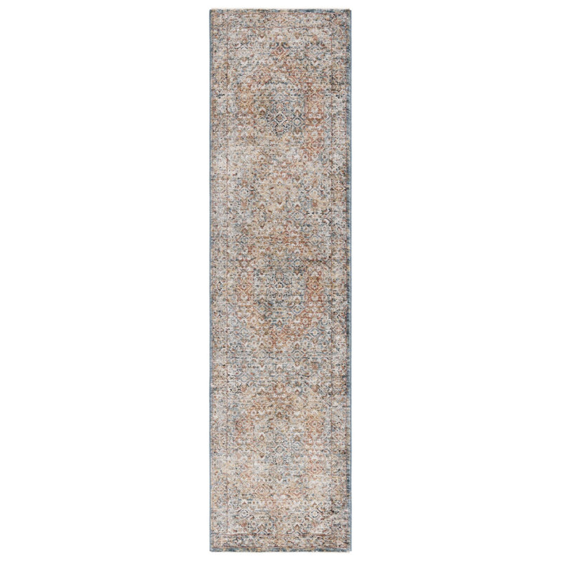 Tapis Silverado 106 bleu / rouille, Tapis de couloir 2 pi x 8 pi