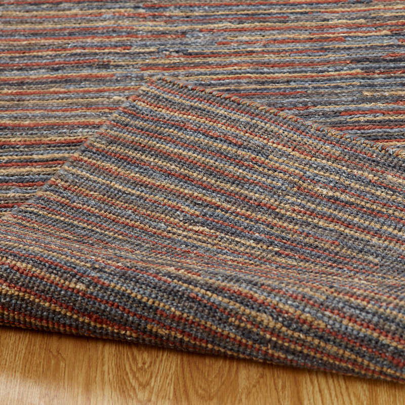 Area Rug in Rust/Blue, Rectangle 3' x 5'