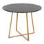 Table de salle à manger en bois naturel transfert et métal, MDF noir-1335852993