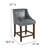 24" High Transitional Full Back Wooden Counter Height Stool with Accent Nail Trim-84895865-90139913