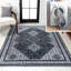 Tapis bleu marine / gris clair lavable à la machine Dalyan-1578680167