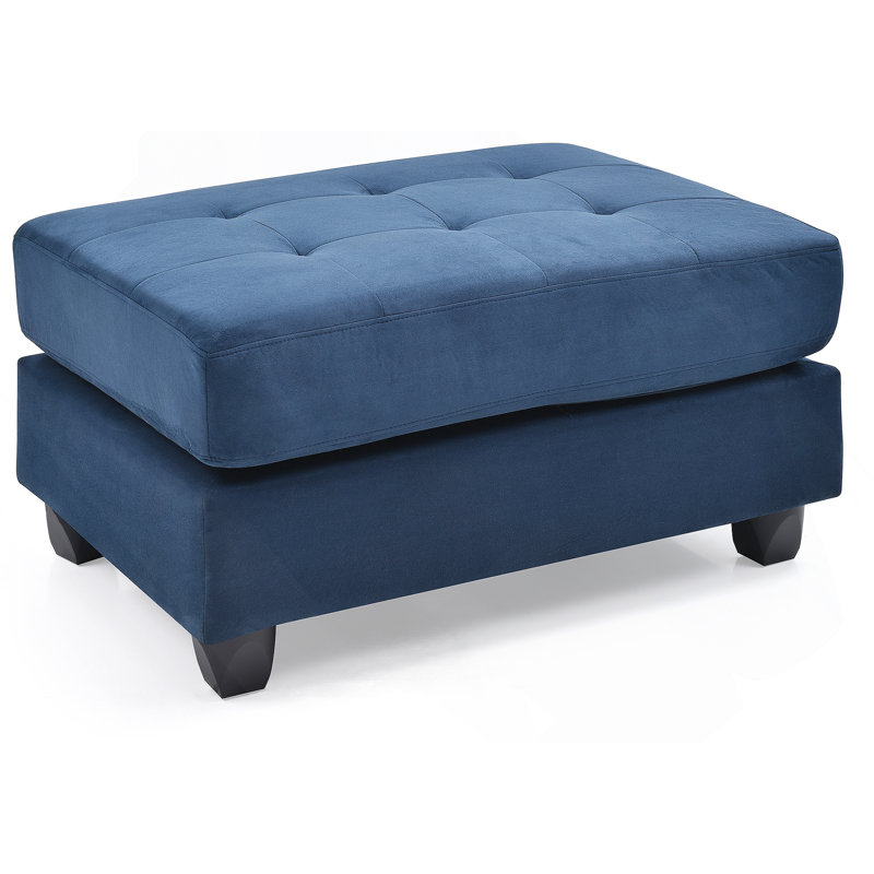 Repose-pieds élégant bleu marine contemporain, Marine