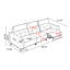 Canapé modulaire gris en similicuir-129384048