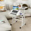 Petit bureau debout avec roulettes, bureau autoportant mobile, table debout mobile sur roulettes pour tapis de marche, grande table d'ordinateur roulante réglable en hauteur pour l'école de bureau à domicile-121273304
