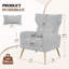 Velvet Wingback Chair-1300973679