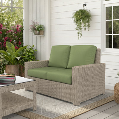 Henri Outdoor Loveseat With Sunbrella Cushions