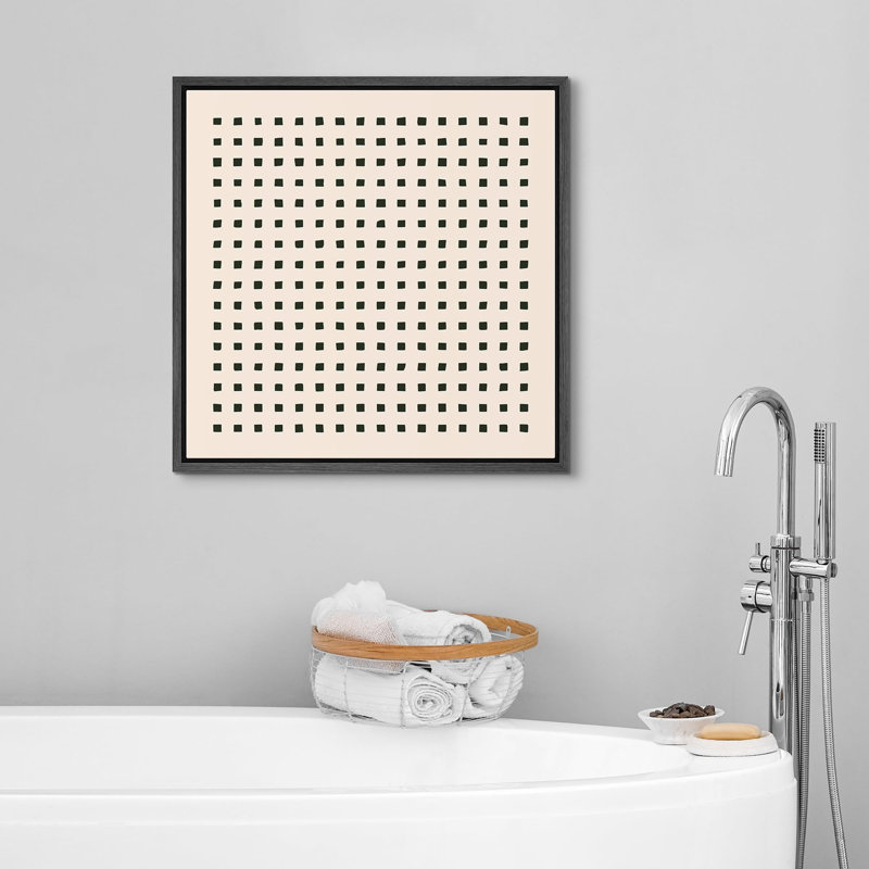 Décoration Mid-Century à motif géométrique abstrait et minimaliste, détente / calme, Noir, H 24 po x l 24 po x P 1,5 po