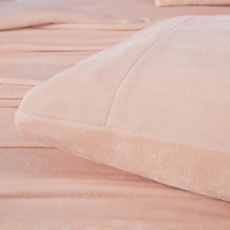 Soft Fleece Sheet Set, Blush Pink, Full Sheet Set with 2 Pillowcases
