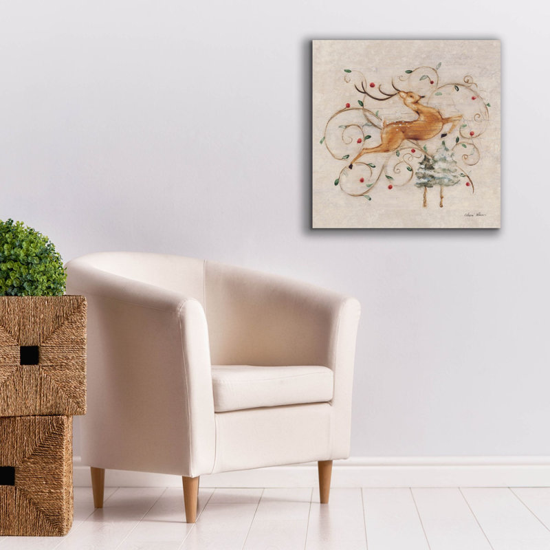 «Deer 1» par Cheri Blum, art mural sur toile, H 26 po x l 26 po x P 1,5 po