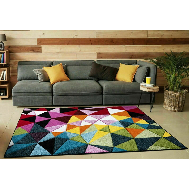 Geometric Area Rug, Rectangle 60 x 110cm