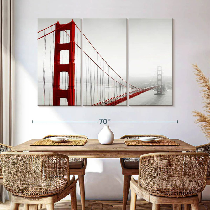 Lilie Golden Gate Bridge dans le brouillard, H 42 po x l 65 po