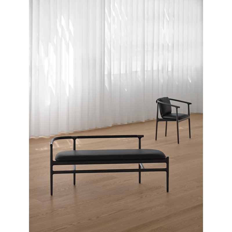 Charlie Upholstered Dining Bench, Natural, Manhattan 804