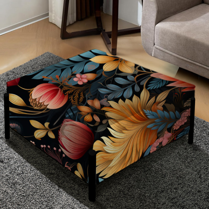 Eclectic Wonderland Forest Garden - Grand repose-pieds carré éclectique