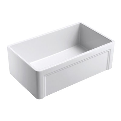 Évier de cuisine de ferme L 30 po x l 18 po avec grille et crépine Floretta