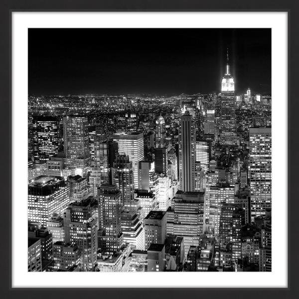 New York Cityscape 3 - Single Picture Frame Print, 51cm H x 51cm W