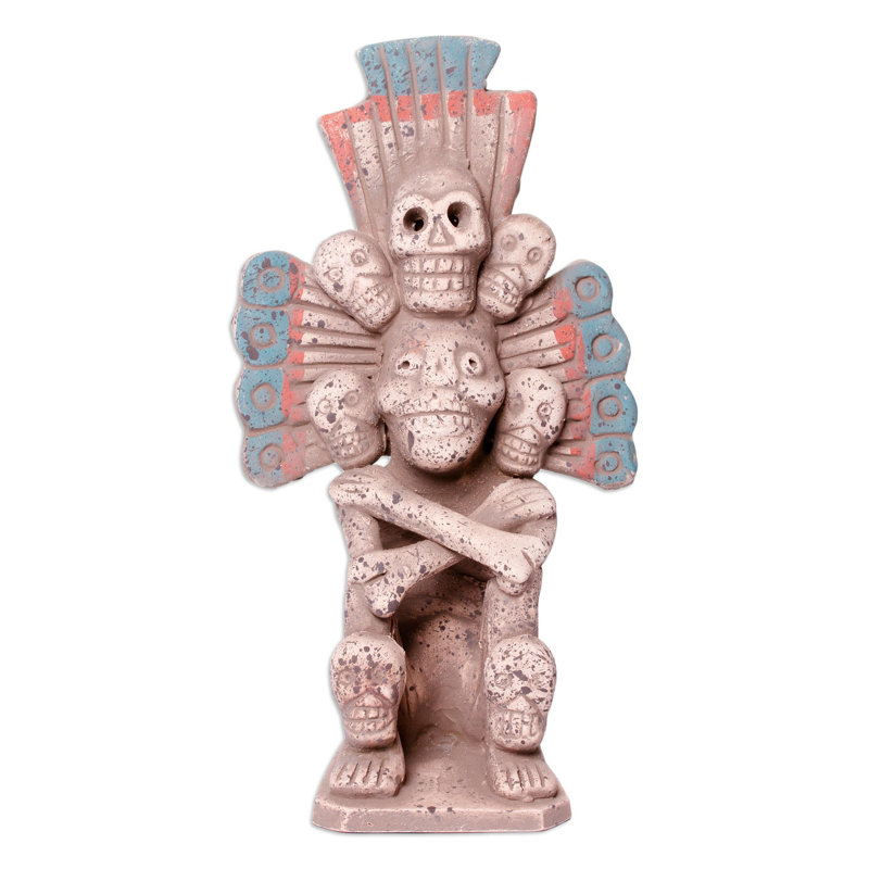 Sculpture en céramique faite à la main dieu des enfers de Trinx Mixtec