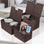 Ensemble de cubes ou bacs en tissu empilable 3 pièces Weave-719930210