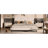 King Size Upholstered Platform Bed With LED Light Strips,Beige
