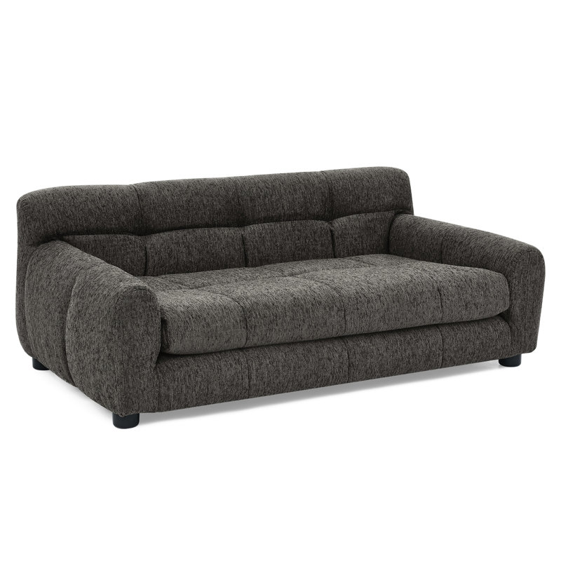 Pour animaux de compagnie modernes gris foncé pour grands chiens, sièges confortables avec housse en lin, fabrication stable et douce, tissu