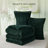 Bedsure King Size Comforter Sets - 3-Piece Double-Sided Fleece Fluffy Emerald Bedding, Cozy Striped Aesthetic for Modern & Guest Bedrooms, All-Season Luxury Home Decor-105492175-105492176