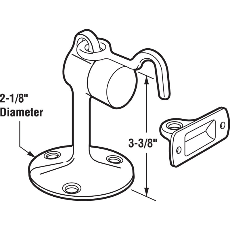 Prime-Line Cast Brass Floor Mount Stop