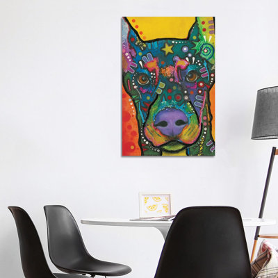 Doberman Pinscher by Dean Russo - Wrapped Canvas Print