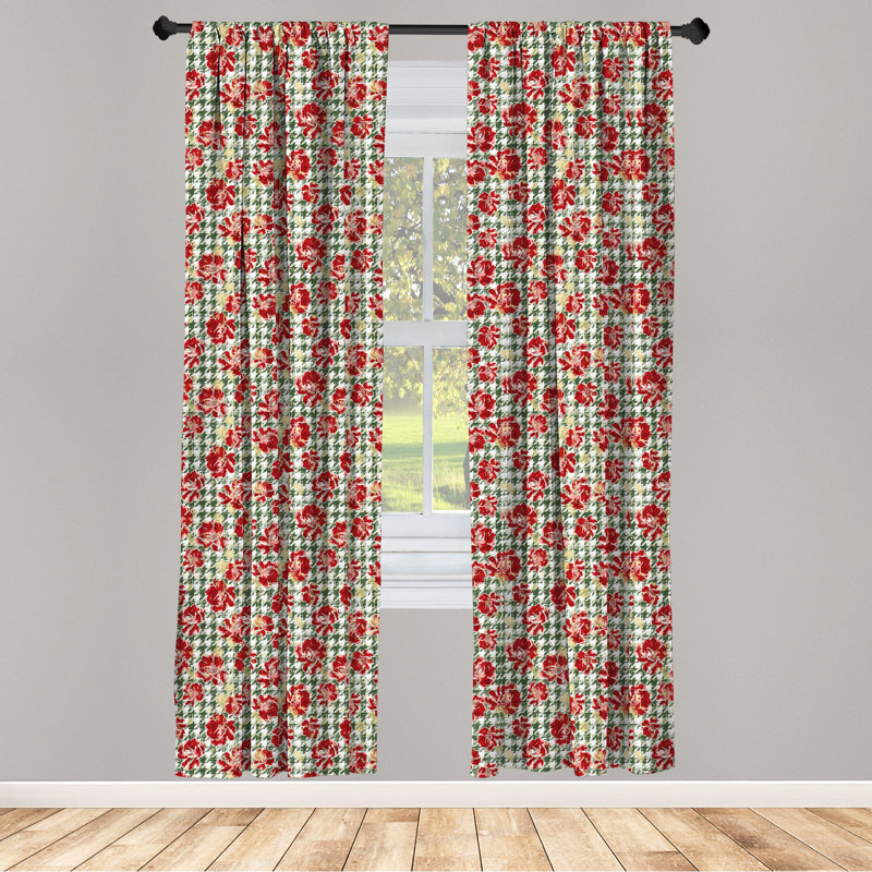 Paire de rideaux semi-transparents avec passe-tringle, 28 po x 63 po