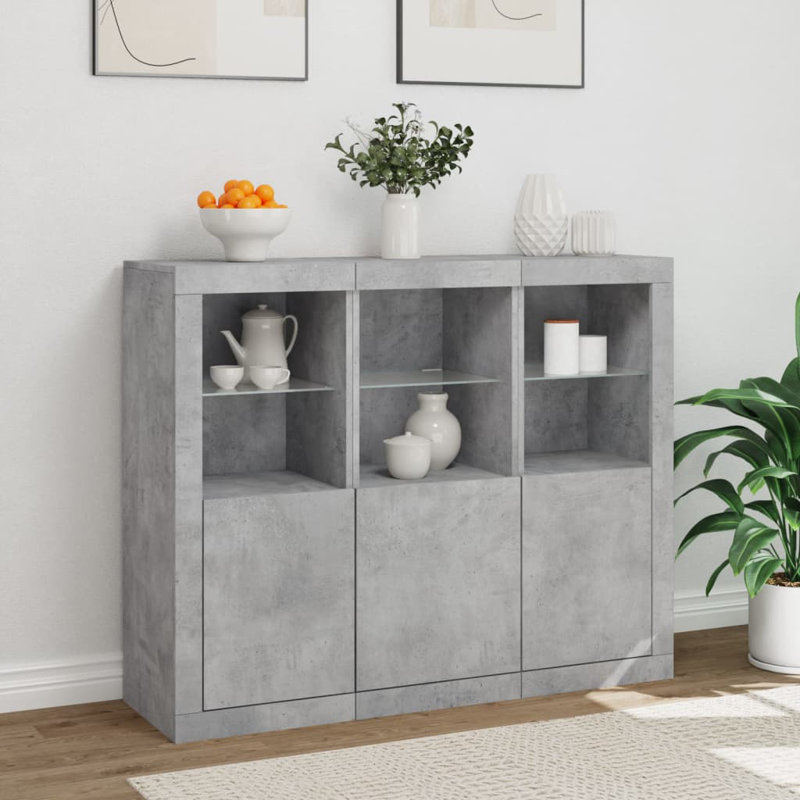 Azima 123cm Sideboard, Concrete Grey